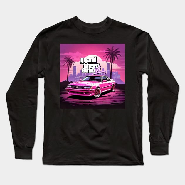 GTA 6 Long Sleeve T-Shirt by Buff Geeks Art